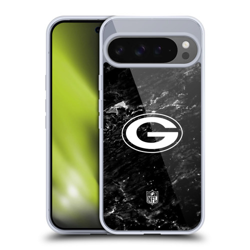 NFL Green Bay Packers Artwork Marble Soft Gel Case for Google Pixel 9 Pro XL