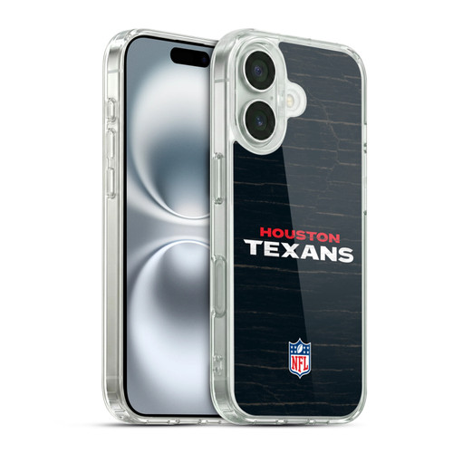 NFL Houston Texans Logo Distressed Look Soft Gel Case for Apple iPhone 16 & MagSafe
