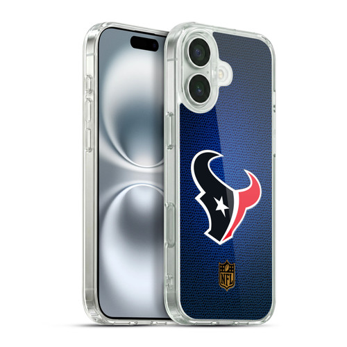 NFL Houston Texans Logo Football Soft Gel Case for Apple iPhone 16 Plus & MagSafe