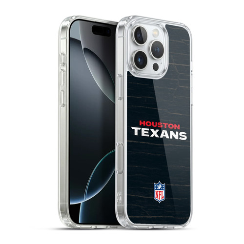 NFL Houston Texans Logo Distressed Look Soft Gel Case for Apple iPhone 16 Pro Max & MagSafe