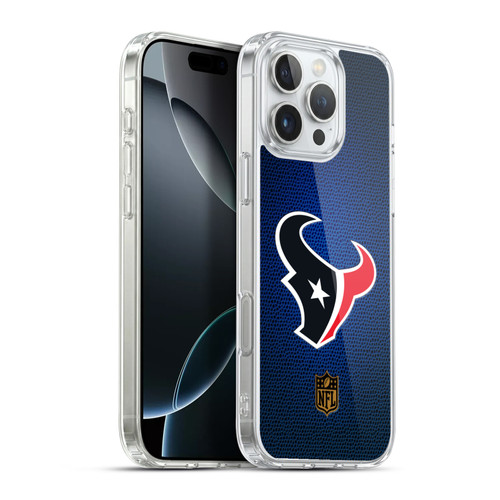 NFL Houston Texans Logo Football Soft Gel Case for Apple iPhone 16 Pro Max & MagSafe