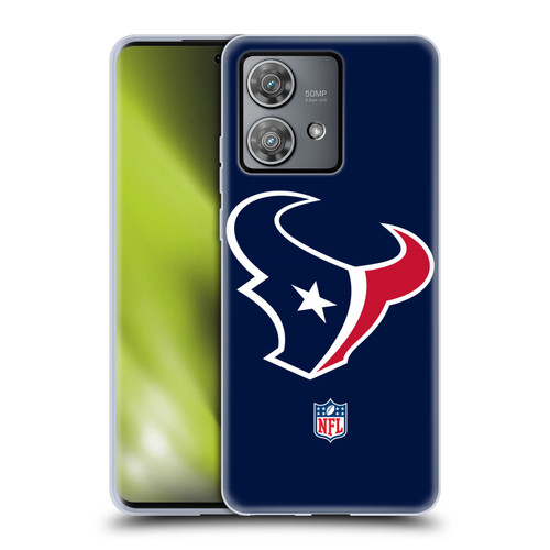 NFL Houston Texans Logo Plain Soft Gel Case for Motorola Edge 40 Neo 5G
