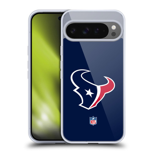 NFL Houston Texans Logo Plain Soft Gel Case for Google Pixel 9 Pro XL