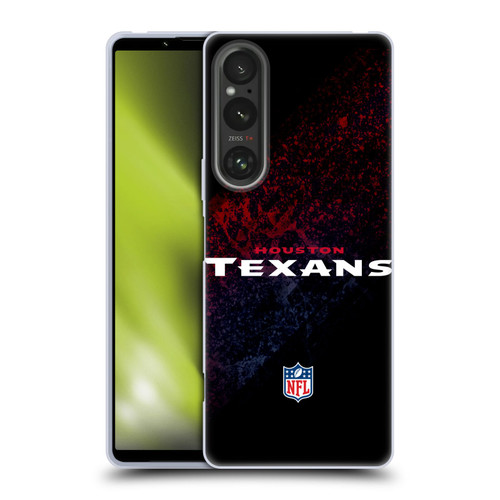 NFL Houston Texans Logo Blur Soft Gel Case for Sony Xperia 1 V 5G
