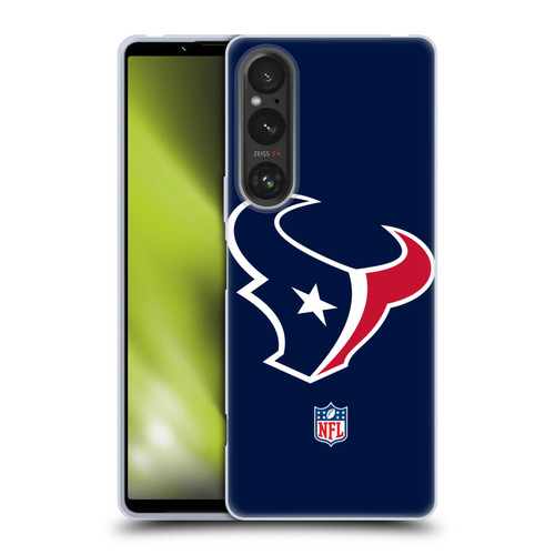 NFL Houston Texans Logo Plain Soft Gel Case for Sony Xperia 1 V 5G
