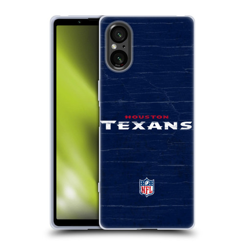 NFL Houston Texans Logo Distressed Look Soft Gel Case for Sony Xperia 5 V 5G