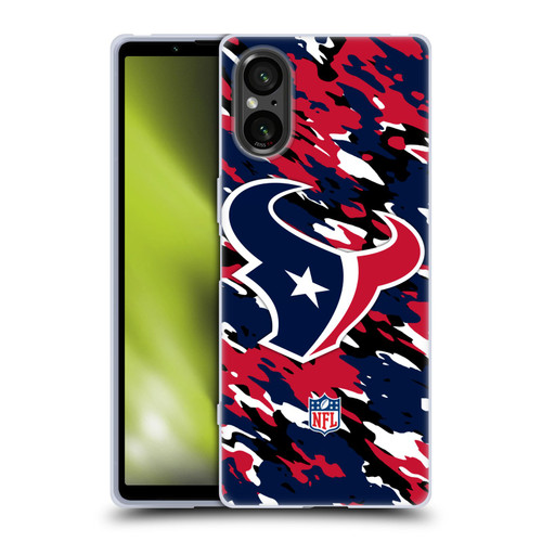 NFL Houston Texans Logo Camou Soft Gel Case for Sony Xperia 5 V 5G