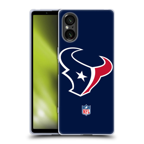 NFL Houston Texans Logo Plain Soft Gel Case for Sony Xperia 5 V 5G