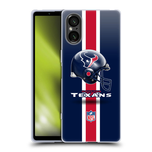NFL Houston Texans Logo Helmet Soft Gel Case for Sony Xperia 5 V 5G