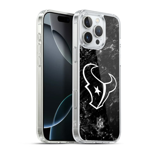 NFL Houston Texans Artwork Marble Soft Gel Case for Apple iPhone 16 Pro Max & MagSafe