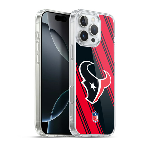 NFL Houston Texans Artwork Stripes Soft Gel Case for Apple iPhone 16 Pro Max & MagSafe