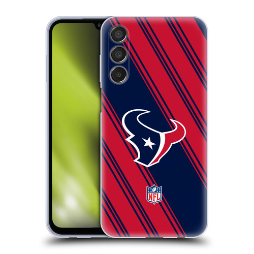 NFL Houston Texans Artwork Stripes Soft Gel Case for Samsung Galaxy M15/F15 5G