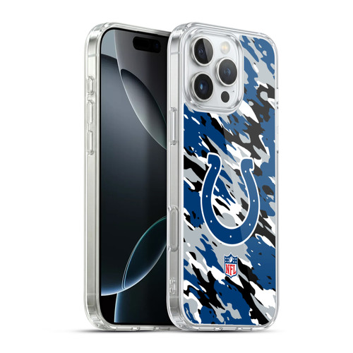 NFL Indianapolis Colts Logo Camou Soft Gel Case for Apple iPhone 16 Pro Max & MagSafe