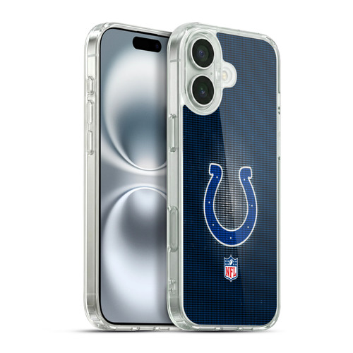 NFL Indianapolis Colts Artwork LED Soft Gel Case for Apple iPhone 16 Plus & MagSafe