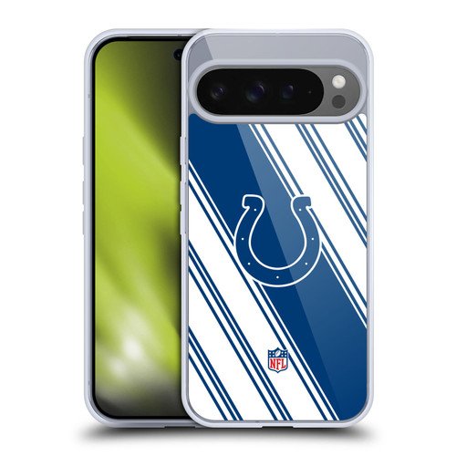 NFL Indianapolis Colts Artwork Stripes Soft Gel Case for Google Pixel 9 Pro XL