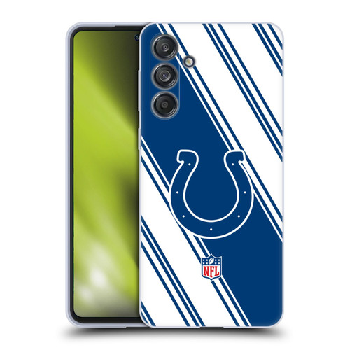 NFL Indianapolis Colts Artwork Stripes Soft Gel Case for Samsung Galaxy M55 5G