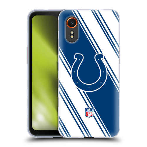 NFL Indianapolis Colts Artwork Stripes Soft Gel Case for Samsung Galaxy Xcover7 5G