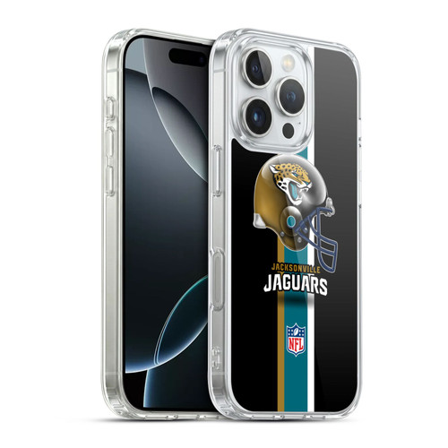 NFL Jacksonville Jaguars Logo Helmet Soft Gel Case for Apple iPhone 16 Pro & MagSafe