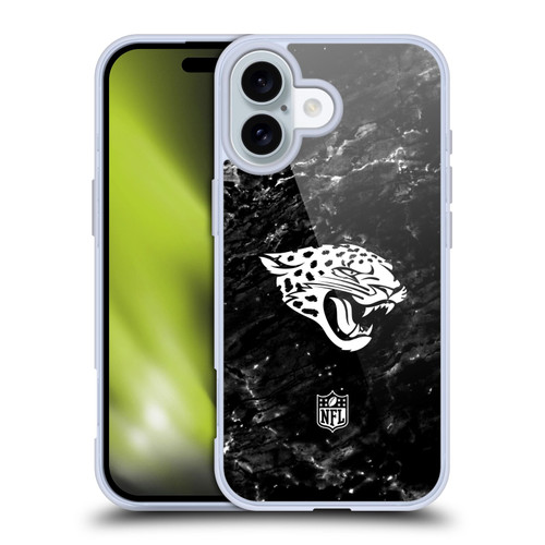 NFL Jacksonville Jaguars Artwork Marble Soft Gel Case for Apple iPhone 16