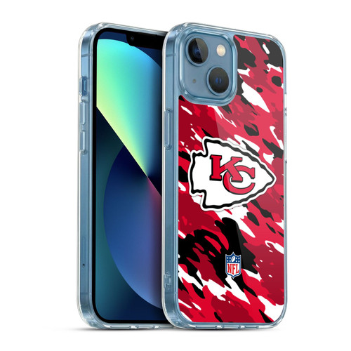 NFL Kansas City Chiefs Logo Camou Soft Gel Case for Apple iPhone 13 Mini & MagSafe
