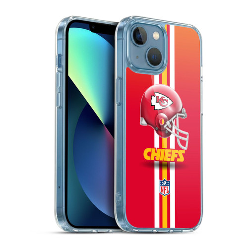NFL Kansas City Chiefs Logo Helmet Soft Gel Case for Apple iPhone 13 Mini & MagSafe