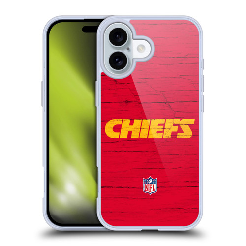 NFL Kansas City Chiefs Logo Distressed Look Soft Gel Case for Apple iPhone 16 NFL Kansas City Chiefs Logo Distressed Look Soft Gel Case for Apple iPhone 16