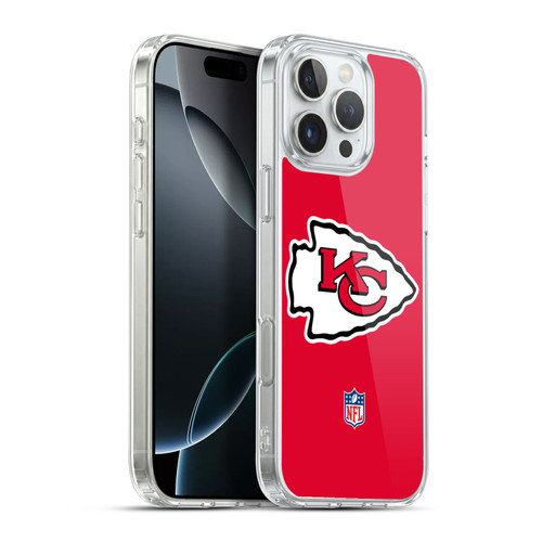 NFL Kansas City Chiefs Logo Plain Soft Gel Case for Apple iPhone 16 Pro Max & MagSafe