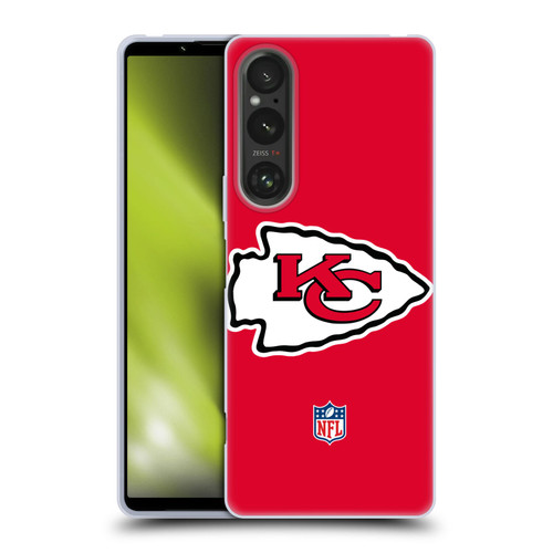 NFL Kansas City Chiefs Logo Plain Soft Gel Case for Sony Xperia 1 V 5G