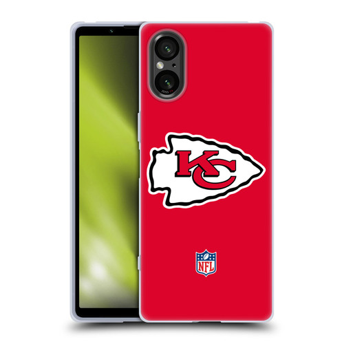 NFL Kansas City Chiefs Logo Plain Soft Gel Case for Sony Xperia 5 V 5G