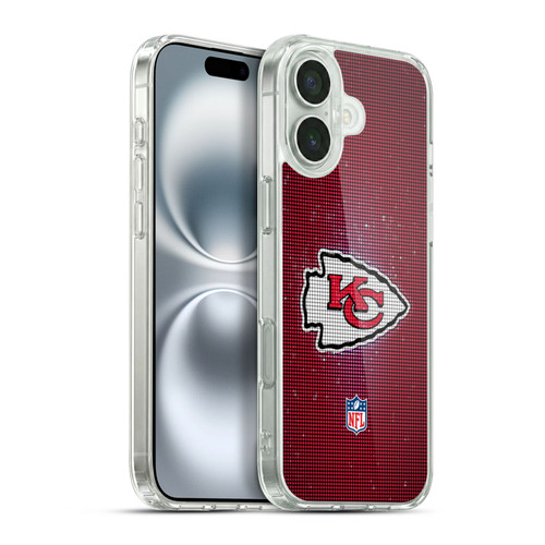 NFL Kansas City Chiefs Artwork LED Soft Gel Case for Apple iPhone 16 Plus