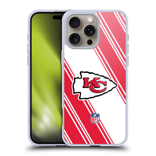NFL Kansas City Chiefs Artwork Stripes Soft Gel Case for Apple iPhone 16 Pro Max