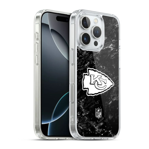NFL Kansas City Chiefs Artwork Marble Soft Gel Case for Apple iPhone 16 Pro