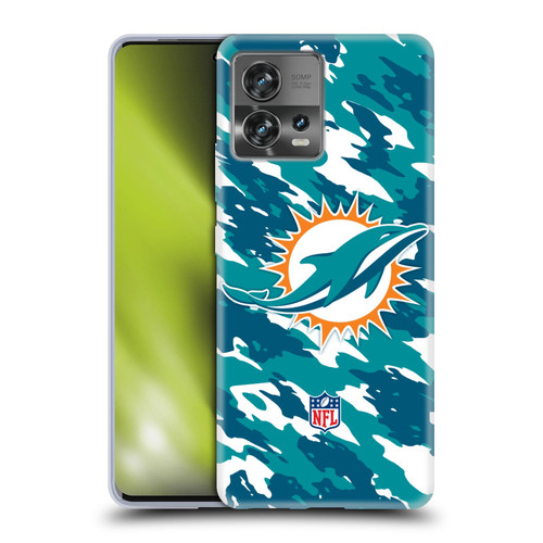 NFL Miami Dolphins Logo Camou Soft Gel Case for Motorola Moto Edge 30 Fusion