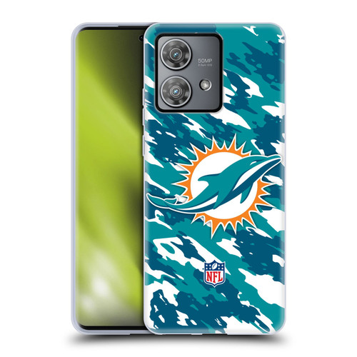 NFL Miami Dolphins Logo Camou Soft Gel Case for Motorola Edge 40 Neo 5G