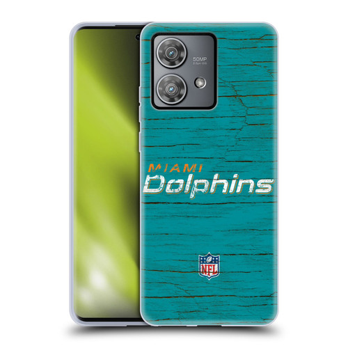 NFL Miami Dolphins Logo Distressed Look Soft Gel Case for Motorola Edge 40 Neo 5G