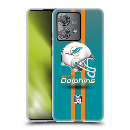 NFL Miami Dolphins Logo Helmet Soft Gel Case for Motorola Edge 40 Neo 5G