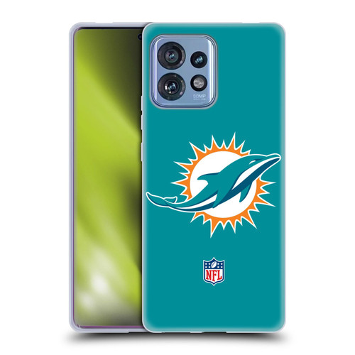 NFL Miami Dolphins Logo Plain Soft Gel Case for Motorola Moto Edge 40 Pro