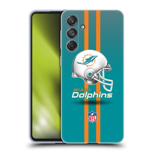 NFL Miami Dolphins Logo Helmet Soft Gel Case for Samsung Galaxy M55 5G