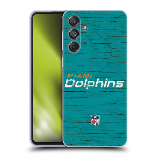 NFL Miami Dolphins Logo Distressed Look Soft Gel Case for Samsung Galaxy M55 5G