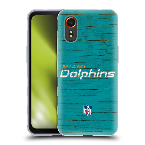 NFL Miami Dolphins Logo Distressed Look Soft Gel Case for Samsung Galaxy Xcover7 5G