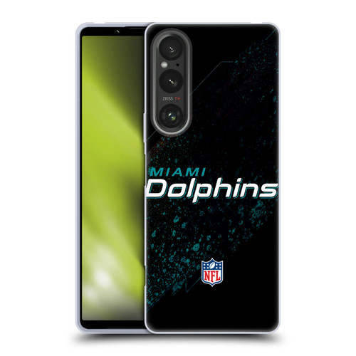 NFL Miami Dolphins Logo Blur Soft Gel Case for Sony Xperia 1 V 5G