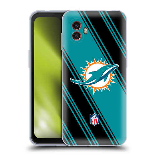 NFL Miami Dolphins Artwork Stripes Soft Gel Case for Samsung Galaxy Xcover6 Pro/Pro2