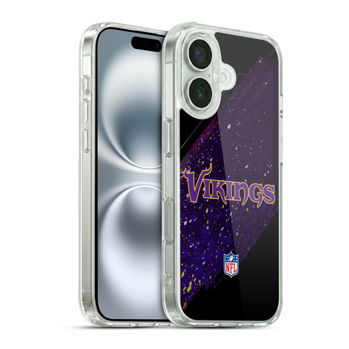 NFL Minnesota Vikings Logo Blur Soft Gel Case for Apple iPhone 16