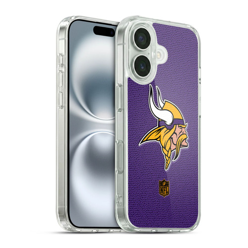 NFL Minnesota Vikings Logo Football Soft Gel Case for Apple iPhone 16