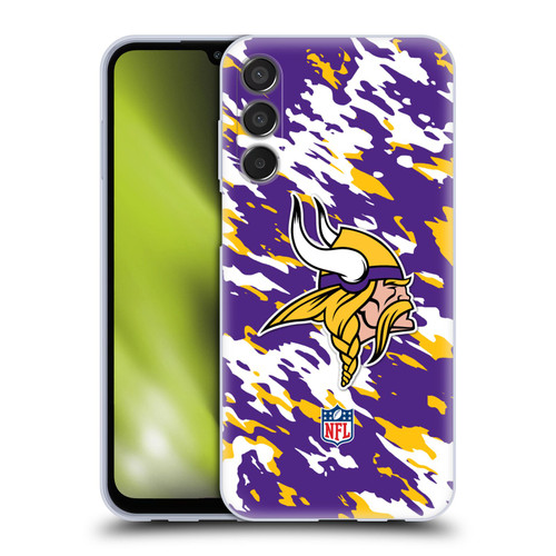 NFL Minnesota Vikings Logo Camou Soft Gel Case for Samsung Galaxy M15/F15 5G