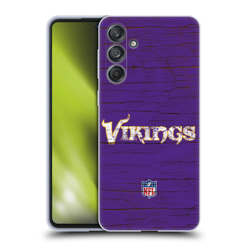 NFL Minnesota Vikings Logo Distressed Look Soft Gel Case for Samsung Galaxy M55 5G