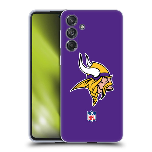 NFL Minnesota Vikings Logo Plain Soft Gel Case for Samsung Galaxy M55 5G