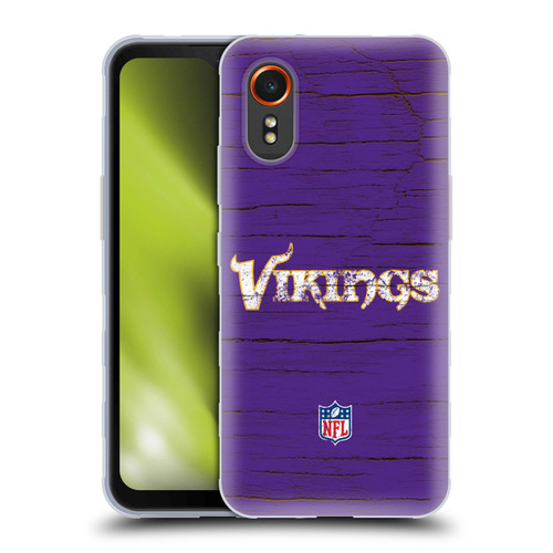 NFL Minnesota Vikings Logo Distressed Look Soft Gel Case for Samsung Galaxy Xcover7 5G