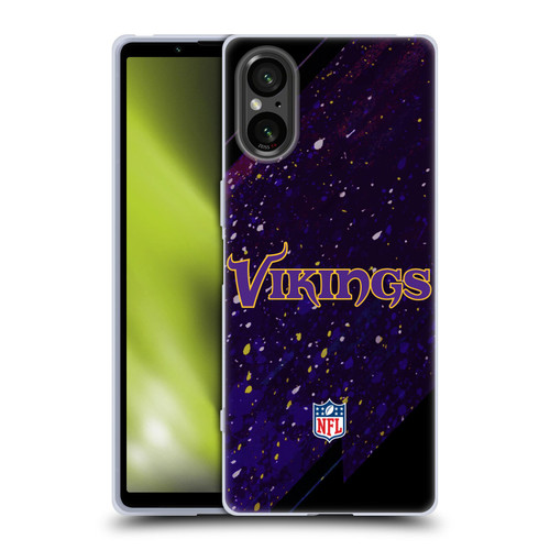 NFL Minnesota Vikings Logo Blur Soft Gel Case for Sony Xperia 5 V 5G