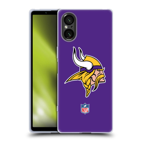 NFL Minnesota Vikings Logo Plain Soft Gel Case for Sony Xperia 5 V 5G